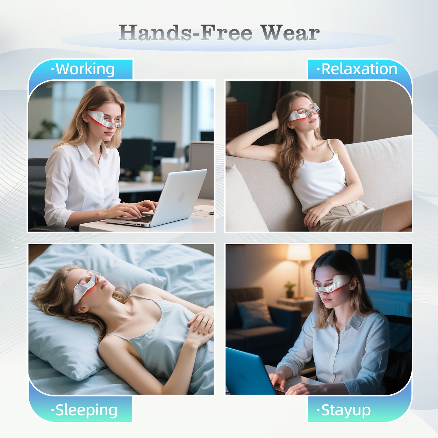 LumaHalo EyeRenew™ EMS Red Light Therapy Eye Massager