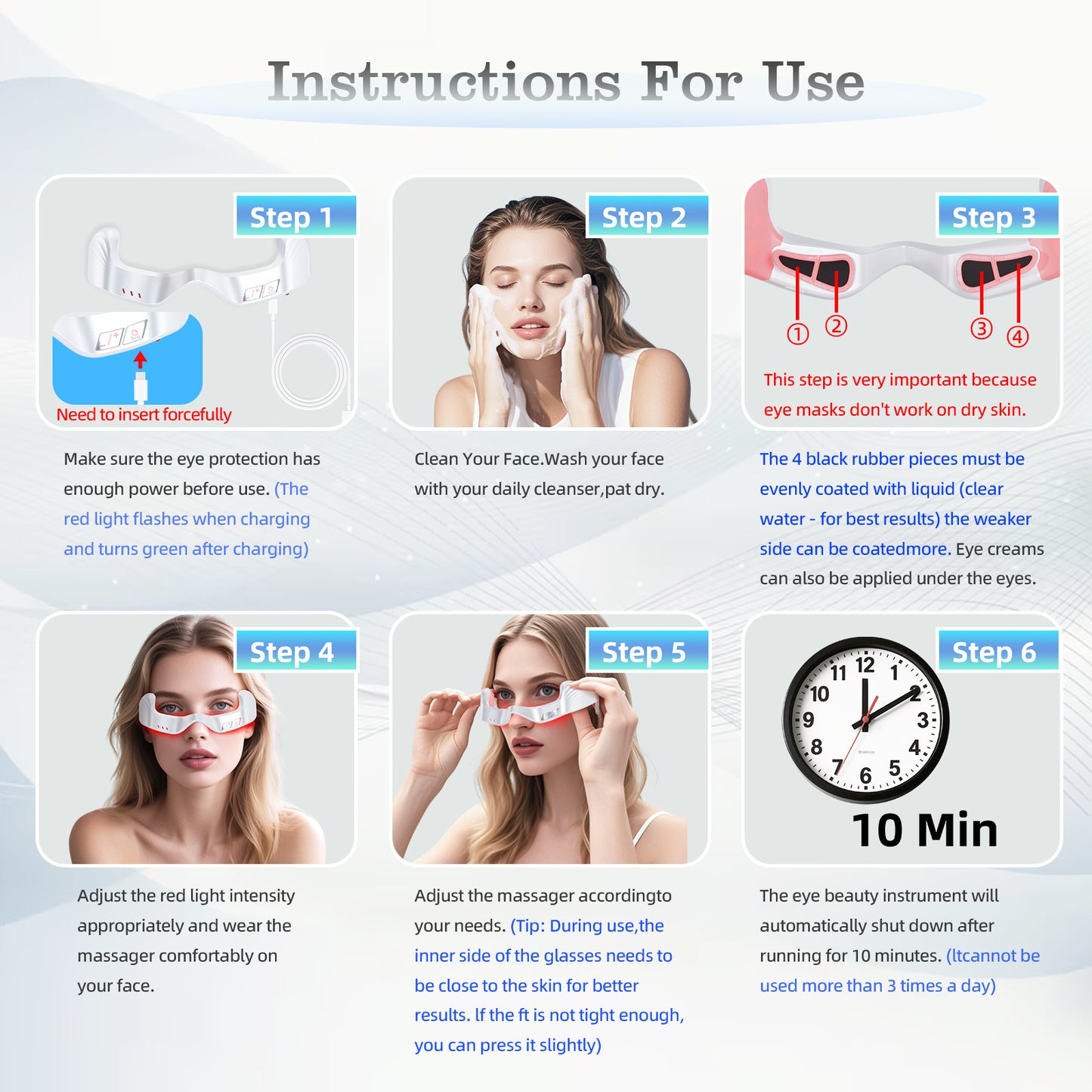LumaHalo EyeRenew™ EMS Red Light Therapy Eye Massager