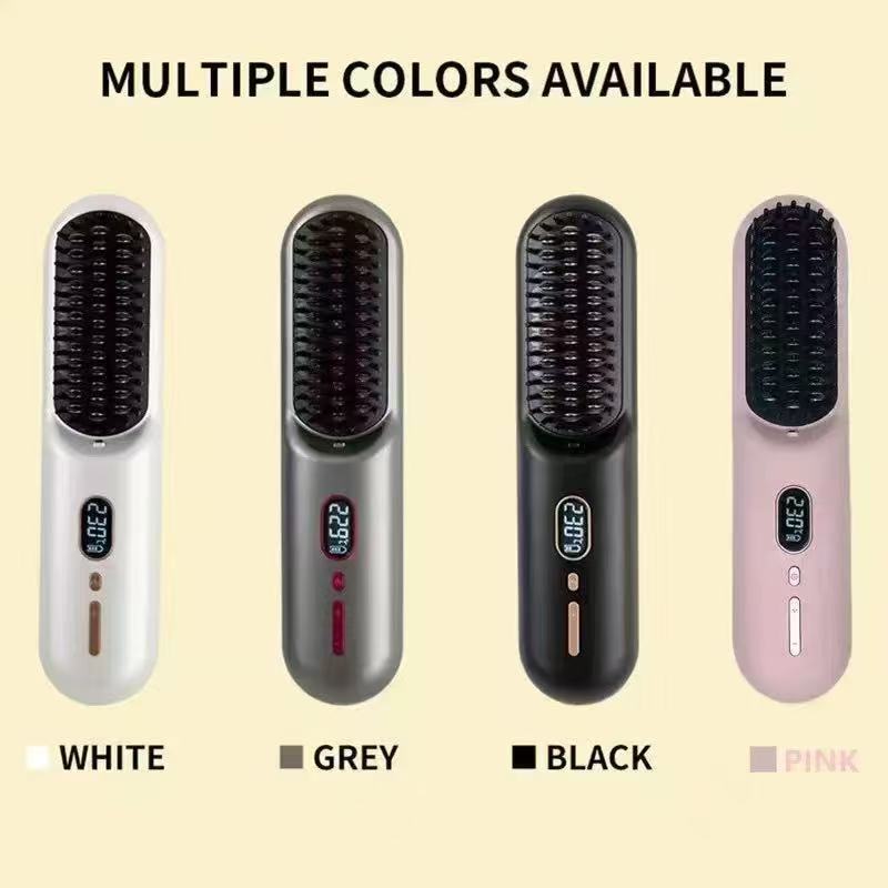 LumaStyle 2‑in‑1 Cordless Ionic Hair Styler – Rechargeable Straightener & Curler