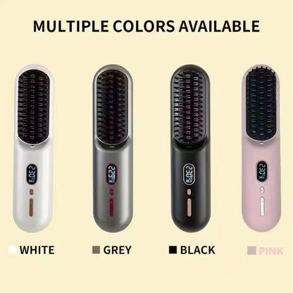 LumaStyle 2‑in‑1 Cordless Ionic Hair Styler – Rechargeable Straightener & Curler
