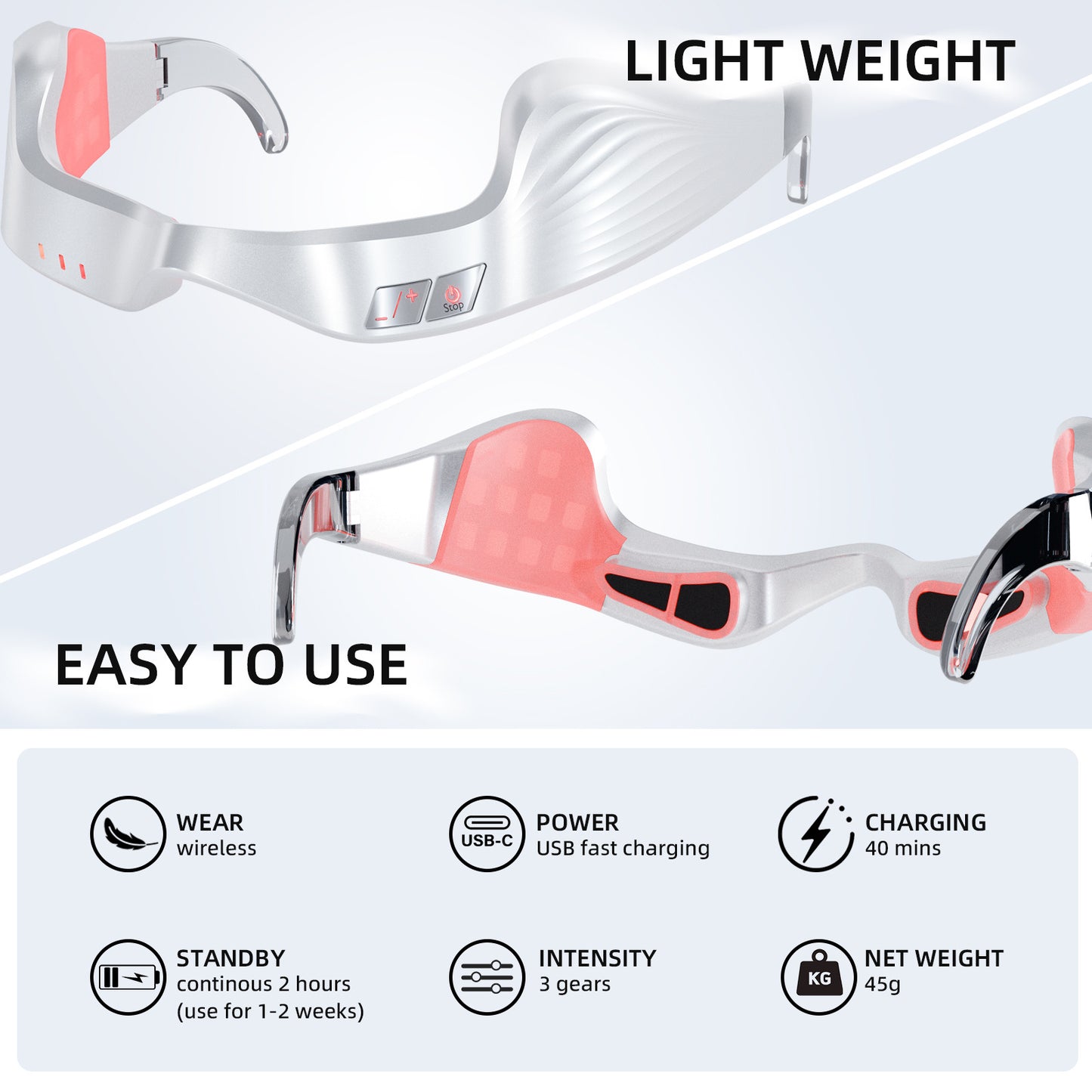 LumaHalo EyeRenew™ EMS Red Light Therapy Eye Massager