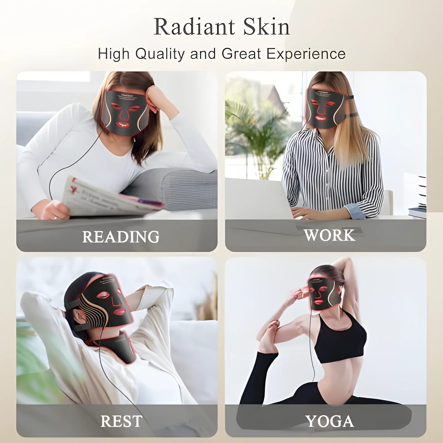 LumaHalo™ LED Light Therapy Face Mask (7-Color Skin Therapy)